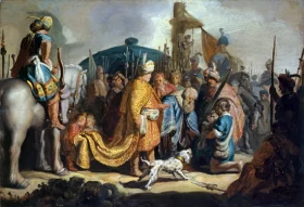 David with the Head of Goliath before Saul 1627 by Rembrandt David with the Head of Goliath before Saul 1627 by Rembrandt