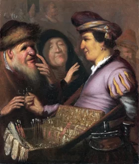 The spectacle-pedlar (Sight) by Rembrandt The spectacle-pedlar (Sight) by Rembrandt
