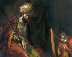 David playing the Harp before Saul by Rembrandt David playing the Harp before Saul by Rembrandt