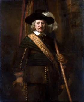 Floris Soop as the Standard Bearer 1654 by Rembrandt Floris Soop as the Standard Bearer 1654 by Rembrandt