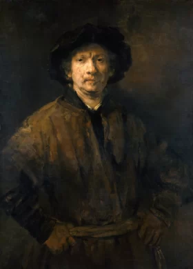 Large Self Portrait 1652 by Rembrandt Large Self Portrait 1652 by Rembrandt
