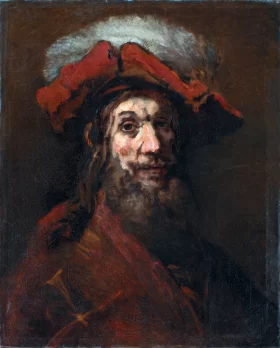 Man with a Plumed Beret by Rembrandt