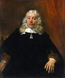 Portrait of a white-haired man 1667 by Rembrandt