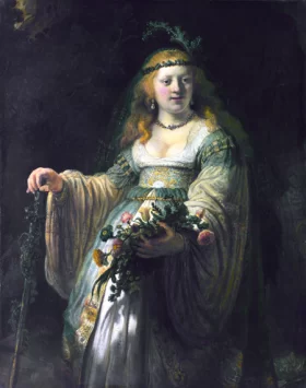Saskia van Uylenburgh in Arcadian Costume 1635 by Rembrandt Saskia van Uylenburgh in Arcadian Costume 1635 by Rembrandt