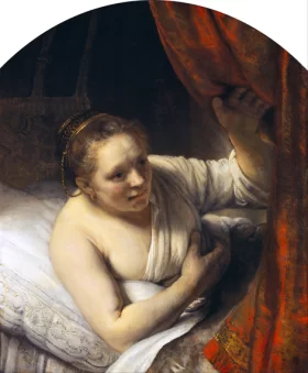 A Woman in Bed by Rembrandt A Woman in Bed by Rembrandt