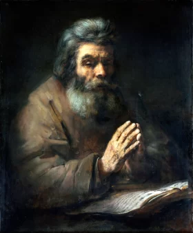 An Elderly Man in Prayer by Rembrandt An Elderly Man in Prayer by Rembrandt