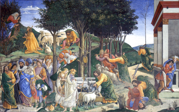 Youth of Moses by Sandro Botticelli
