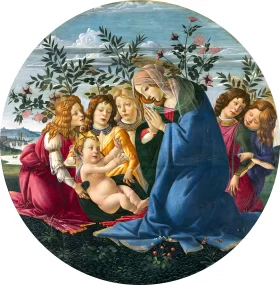Madonna Adoring the Child with Five Angels by Sandro Botticelli
