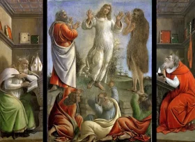 Transfiguration, St Jerome, St Augustine 1500 by Sandro Botticelli