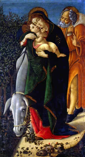 Rest on the flight into Egypt 1510 by Sandro Botticelli
