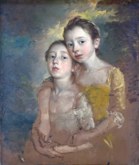 The Painter's Daughters with a Cat by Thomas Gainsborough The Painter's Daughters with a Cat by Thomas Gainsborough
