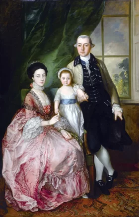 Portrait of Philip Dehany with his Wife Margaret and their Daughter Mary by Thomas Gainsborough Portrait of Philip Dehany with his Wife Margaret and their Daughter Mary by Thomas Gainsborough