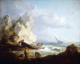 Seashore with Fishermen by Thomas Gainsborough Seashore with Fishermen by Thomas Gainsborough