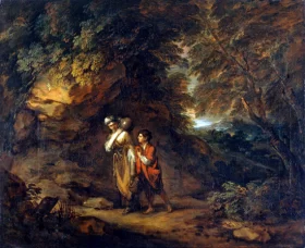 Rocky landscape with Hagar and Ishmael 1788 by Thomas Gainsborough Rocky landscape with Hagar and Ishmael 1788 by Thomas Gainsborough