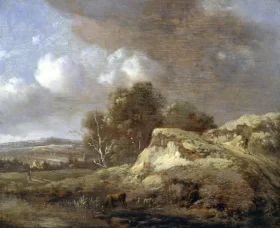 Landscape with Cow drinking by Thomas Gainsborough Landscape with Cow drinking by Thomas Gainsborough