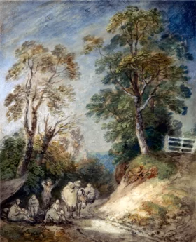 Country Lane with Gypsies Resting by Thomas Gainsborough Country Lane with Gypsies Resting by Thomas Gainsborough