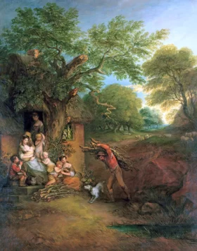 Figures Before a Cottage 1772 by Thomas Gainsborough