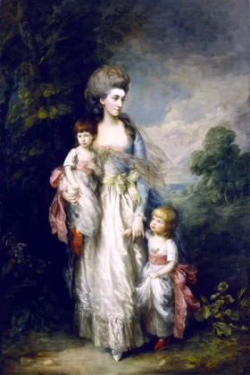 Mrs. Elizabeth Moody with her sons Samuel and Thomas by Thomas Gainsborough