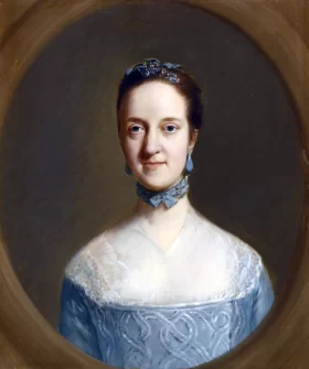 Portrait of Mrs Elizabeth Edgar, half-length, wearing a blue dress by Thomas Gainsborough Portrait of Mrs Elizabeth Edgar, half-length, wearing a blue dress by Thomas Gainsborough