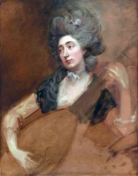 Margaret Gainsborough holding a Theorbo by Thomas Gainsborough Margaret Gainsborough holding a Theorbo by Thomas Gainsborough