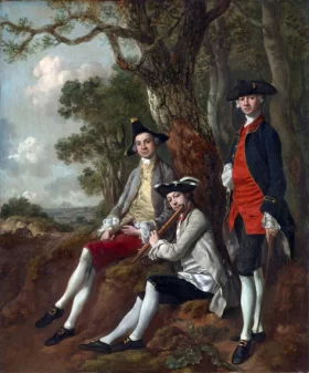 Peter Darnell Muilman, Charles Crokatt and William Keable in a Landscape 1750 by Thomas Gainsborough Peter Darnell Muilman, Charles Crokatt and William Keable in a Landscape 1750 by Thomas Gainsborough