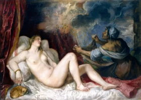 Danae receiving the Golden Rain by Titian Vecellio