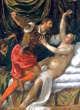 Tarquinius and Lucretia 1571 by Titian Vecellio