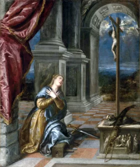 Saint Catherine of Alexandria at Prayer 1567 by Titian Vecellio