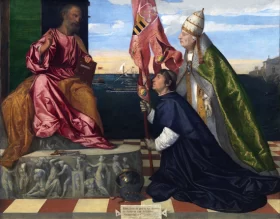 Jacopo Pesaro presented to St. Peter by Pope Alexander VI by Titian Vecellio