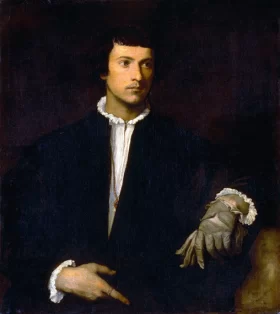 Man with a Glove 1520 by Titian Vecellio