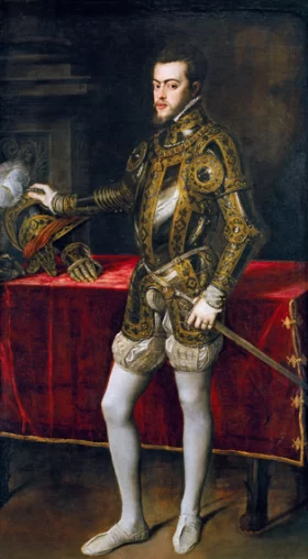 Philip II in Armour 1551 by Titian Vecellio