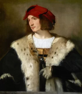 Portrait of a Man in a Red Cap 1510 by Titian Vecellio