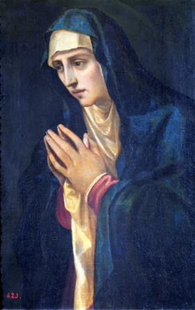 La Virgen en contemplación by Titian Vecellio La Virgen en contemplación by Titian Vecellio