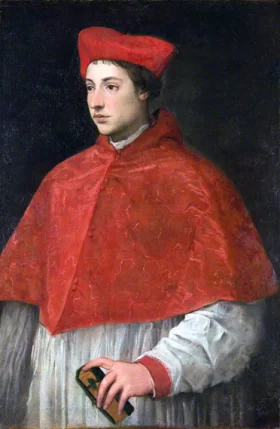 Portrait of an Unknown Young Cardinal by Titian Vecellio