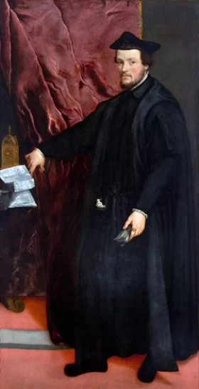 Portrait of Cardinal Cristoforo Madruzzo 1552 by Titian Vecellio
