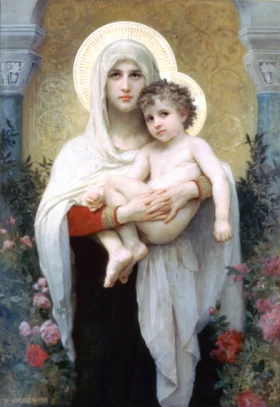 The Madonna of The Roses by William-Adolphe Bouguereau The Madonna of The Roses by William-Adolphe Bouguereau