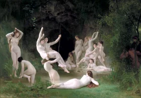 The Nymphaeum by William-Adolphe Bouguereau The Nymphaeum by William-Adolphe Bouguereau