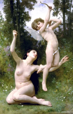 Flight of Love 1901 by William-Adolphe Bouguereau Flight of Love 1901 by William-Adolphe Bouguereau