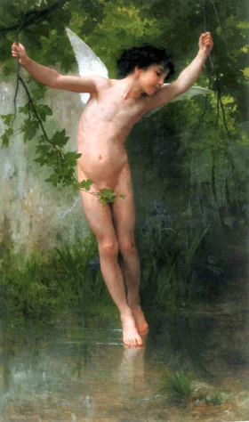 Cupid flying over water by William-Adolphe Bouguereau Cupid flying over water by William-Adolphe Bouguereau