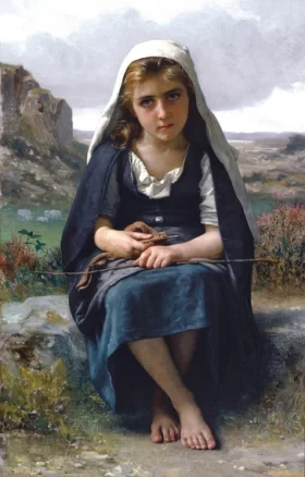 The Shepherdess 1881 by William-Adolphe Bouguereau The Shepherdess 1881 by William-Adolphe Bouguereau
