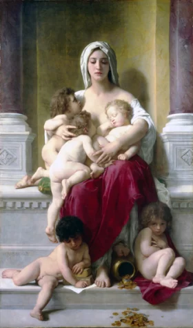 Charity (1878) by William-Adolphe Bouguereau Charity (1878) by William-Adolphe Bouguereau