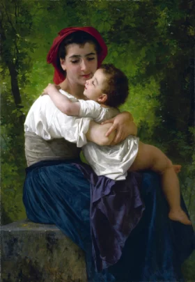 Le Petit Câlin by William-Adolphe Bouguereau Le Petit Câlin by William-Adolphe Bouguereau