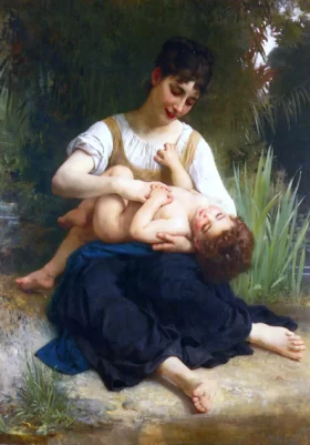 The Joys of Motherhood 1878 by William-Adolphe Bouguereau The Joys of Motherhood 1878 by William-Adolphe Bouguereau