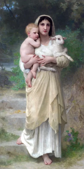 Les Agneaux by William-Adolphe Bouguereau Les Agneaux by William-Adolphe Bouguereau