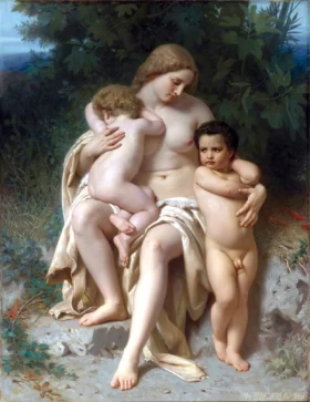 La Première Discorde (Cain And Abel) 1861 by William-Adolphe Bouguereau