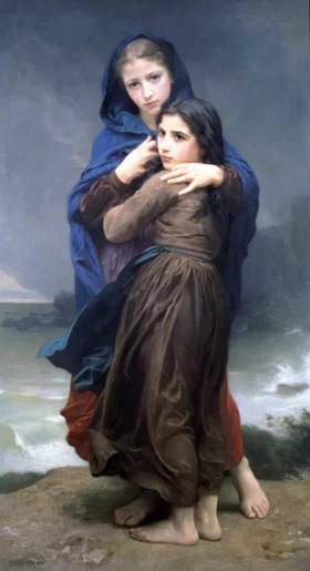 The Storm 1874 by William-Adolphe Bouguereau The Storm 1874 by William-Adolphe Bouguereau