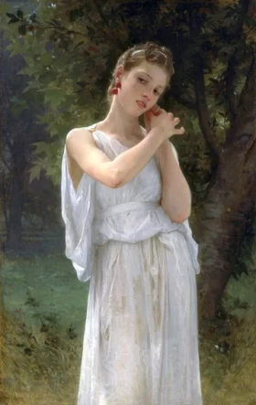 The Earrings 1891 by William-Adolphe Bouguereau