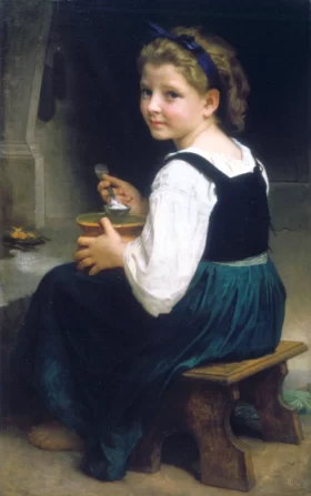 Girl Eating Porridge 1874 by William-Adolphe Bouguereau Girl Eating Porridge 1874 by William-Adolphe Bouguereau