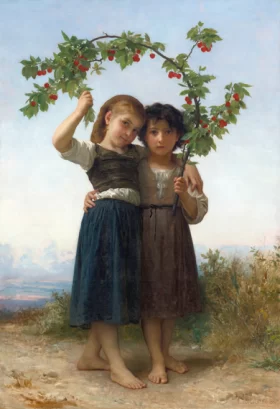 The Cherry Branch by William-Adolphe Bouguereau The Cherry Branch by William-Adolphe Bouguereau