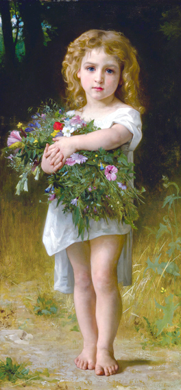 Fleurs De Printemps 1878 by William-Adolphe Bouguereau Fleurs De Printemps 1878 by William-Adolphe Bouguereau